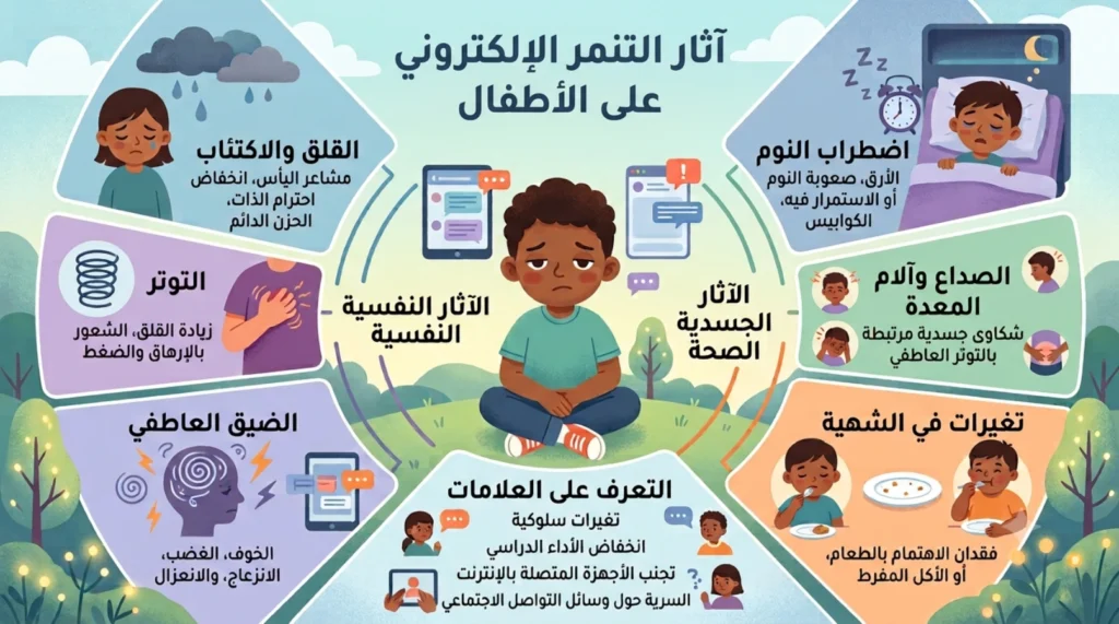 الآثار النفسية للتنمر الإلكتروني على الأطفال والمراهقينالآثار النفسية للتنمر الإلكتروني على الأطفال والمراهقين