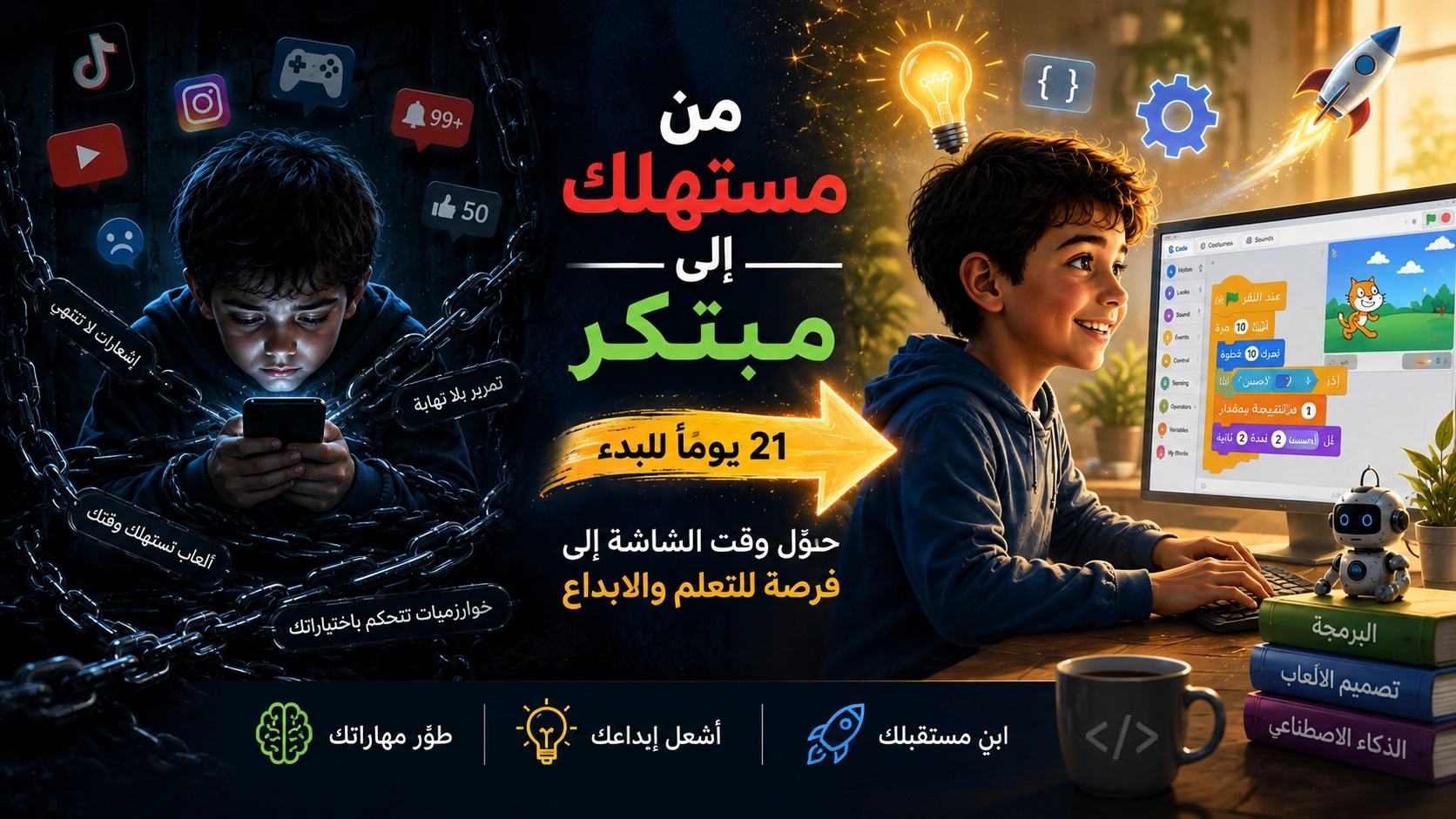 تعليم البرمجة للأطفال: كيف نحول وقت الشاشة إلى ابتكار وإبداع؟